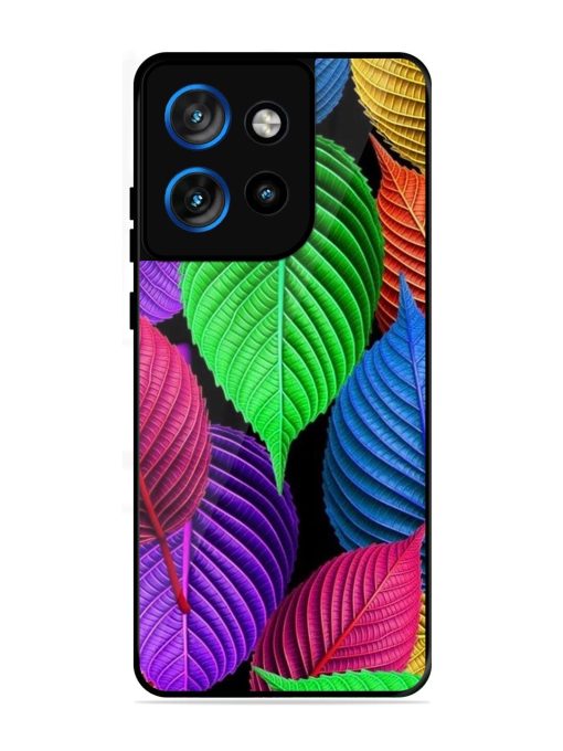 Rainbow Leaf Symphony Glossy Soft Edge Case for Motorola Moto Edge 50 Neo (5G)