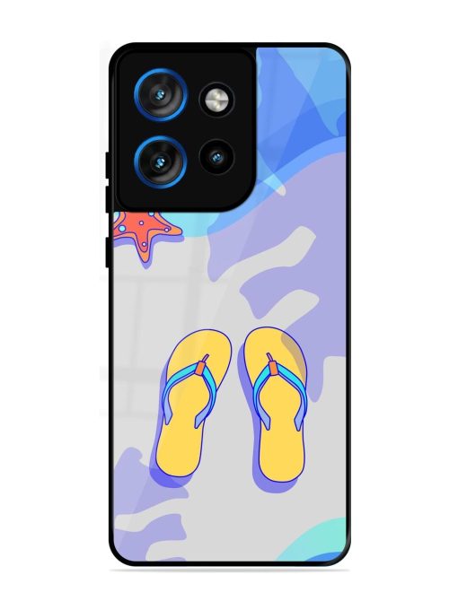 Sandy Toes And Salty Seas Glossy Soft Edge Case for Motorola Moto Edge 50 Neo (5G)