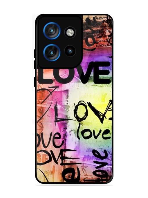 Love Graffiti Glossy Soft Edge Case for Motorola Moto Edge 50 Neo (5G)