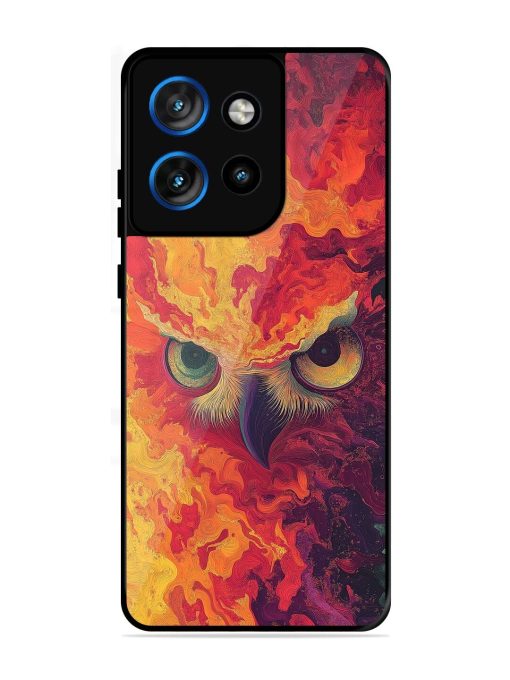 Fiery Owl Glossy Soft Edge Case for Motorola Moto Edge 50 Neo (5G)