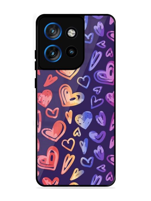 Rainbow Hearts Glossy Soft Edge Case for Motorola Moto Edge 50 Neo (5G)