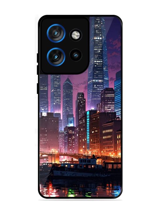 Neon Nightscape Glossy Soft Edge Case for Motorola Moto Edge 50 Neo (5G)