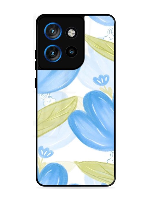 Bunny'S Blue Garden Glossy Soft Edge Case for Motorola Moto Edge 50 Neo (5G)