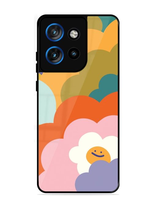 Happy Flower Power Glossy Soft Edge Case for Motorola Moto Edge 50 Neo (5G)