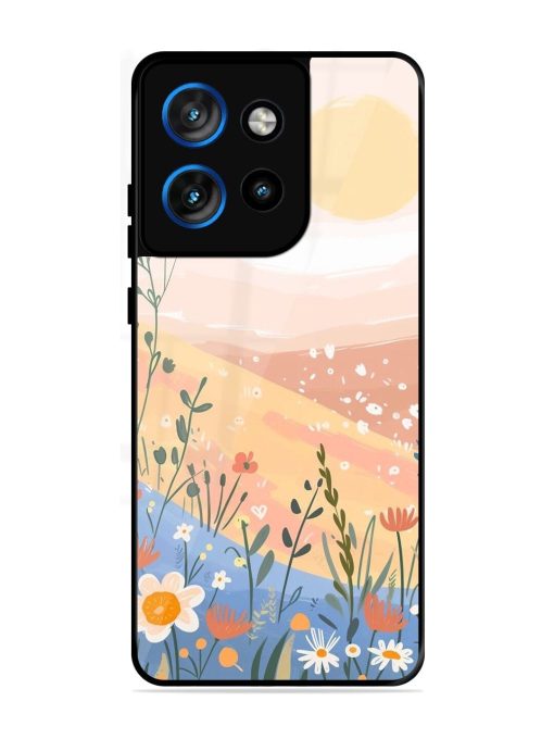 Golden Hour Blooms Glossy Soft Edge Case for Motorola Moto Edge 50 Neo (5G)