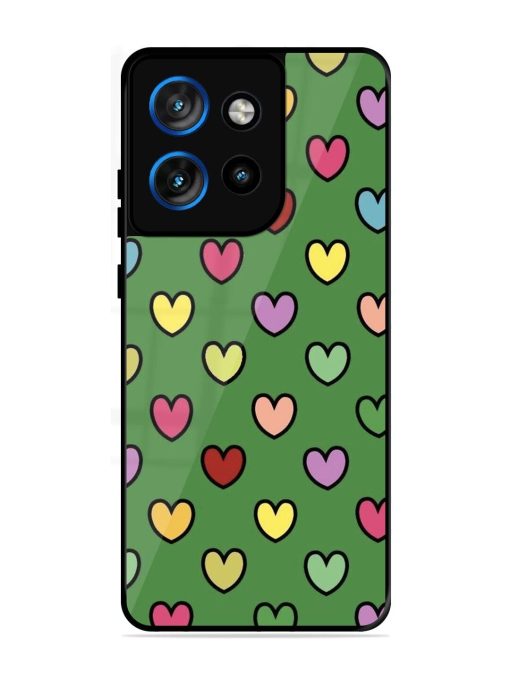 Rainbow Heart Parade Glossy Soft Edge Case for Motorola Moto Edge 50 Neo (5G)