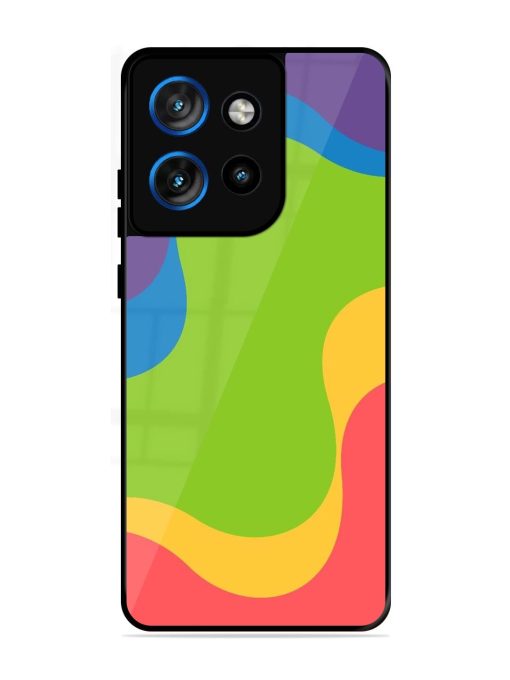 Wavy Rainbow Wonderland Glossy Soft Edge Case for Motorola Moto Edge 50 Neo (5G)