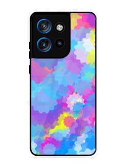 Psychedelic Cloud Burst Glossy Soft Edge Case for Motorola Moto Edge 50 Neo (5G)
