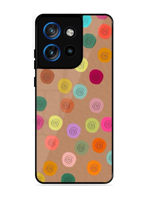 Swirly Dots On Kraft Glossy Soft Edge Case for Motorola Moto Edge 50 Neo (5G)