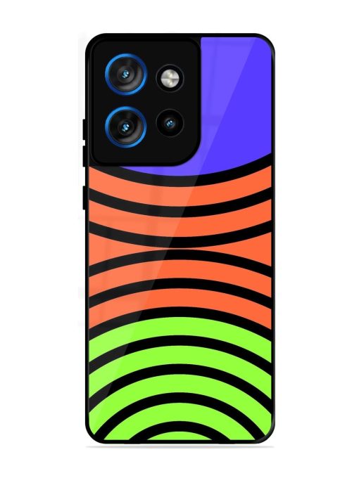 Psychedelic Stripe Symphony Glossy Soft Edge Case for Motorola Moto Edge 50 Neo (5G)
