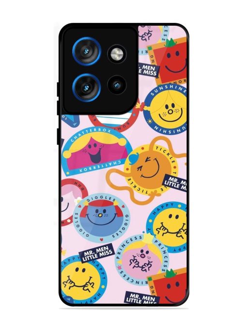 Whimsical Mr. Men & Little Miss Glossy Soft Edge Case for Motorola Moto Edge 50 Neo (5G)