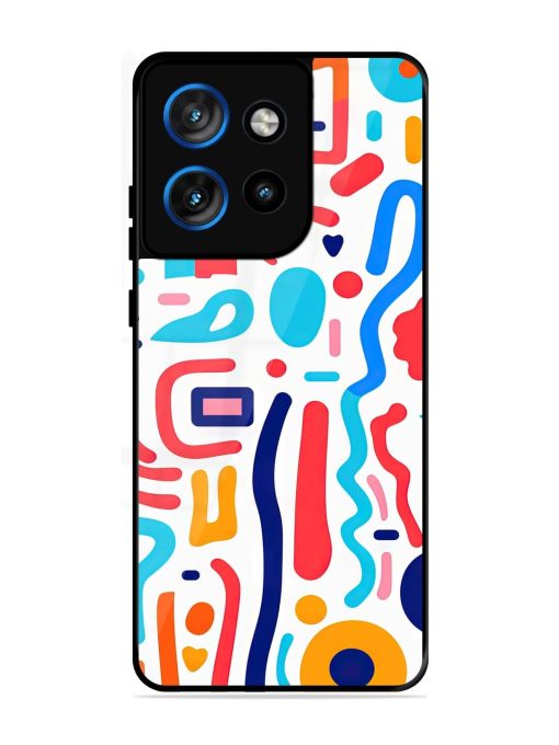 Whimsical Doodle Chaos Glossy Soft Edge Case for Motorola Moto Edge 50 Neo (5G)