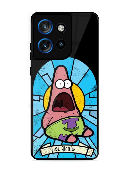 St. Patrick'S Day Stained Glass Patrick Star Glossy Soft Edge Case for Motorola Moto Edge 50 Neo (5G)