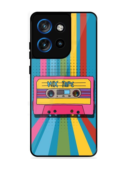 Retro Cassette Tapes Glossy Soft Edge Case for Motorola Moto Edge 50 Neo (5G)