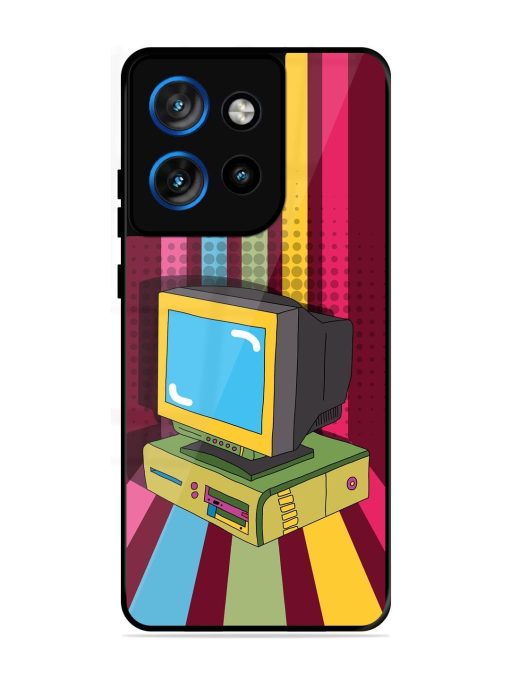 Retro Tech Vibes Glossy Soft Edge Case for Motorola Moto Edge 50 Neo (5G)