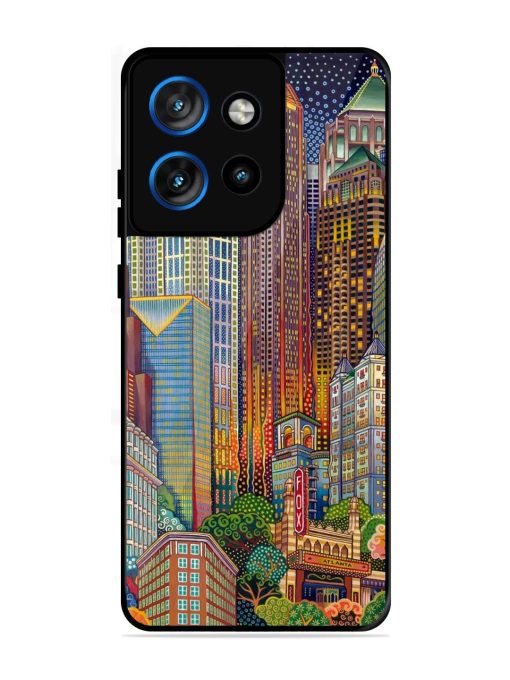 Neon Nightscape Glossy Soft Edge Case for Motorola Moto Edge 50 Neo (5G)