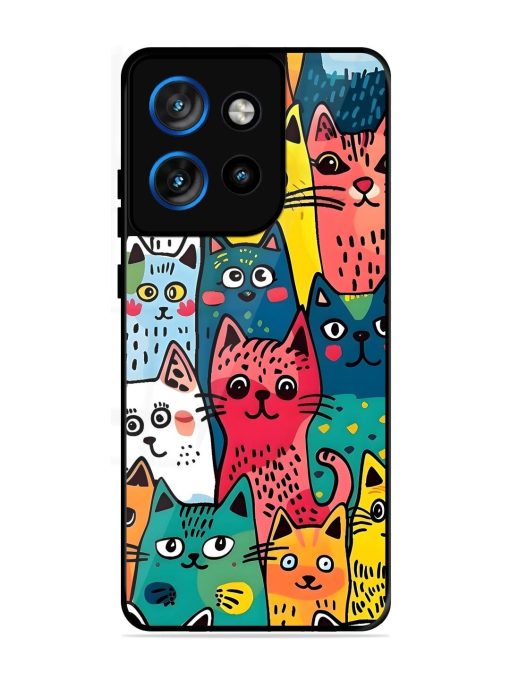 Feline Frenzy Glossy Soft Edge Case for Motorola Moto Edge 50 Neo (5G)