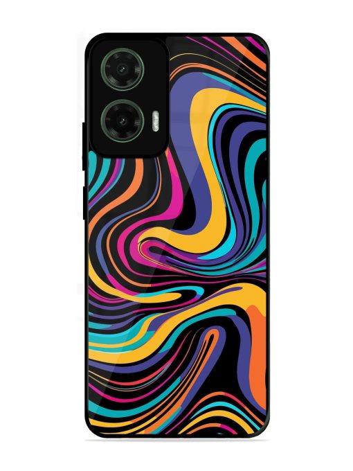 Psychedelic Swirl Glossy Soft Edge Case for Motorola Moto G35 (5G)