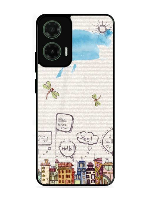 Doodle City Glossy Soft Edge Case for Motorola Moto G35 (5G)