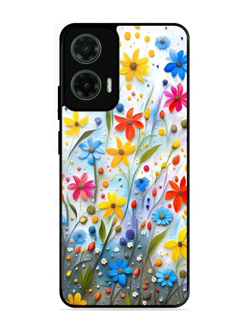 Vibrant Floral Glossy Soft Edge Case for Motorola Moto G35 (5G)