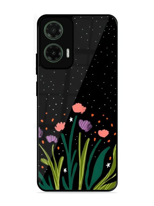 Midnight Bloom Glossy Soft Edge Case for Motorola Moto G35 (5G)