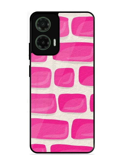 Pink Brick Wall Glossy Soft Edge Case for Motorola Moto G35 (5G)