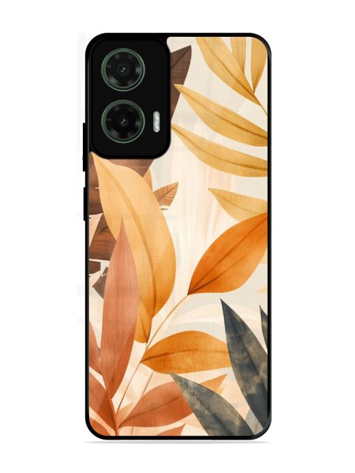 Earthy Elegance Glossy Soft Edge Case for Motorola Moto G35 (5G)