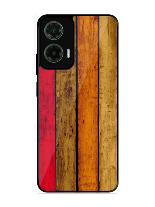 Colorful Woodgrain Glossy Soft Edge Case for Motorola Moto G35 (5G)