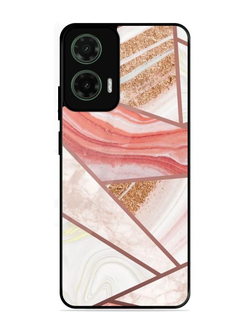 Rosy Mosaic Glossy Soft Edge Case for Motorola Moto G35 (5G)