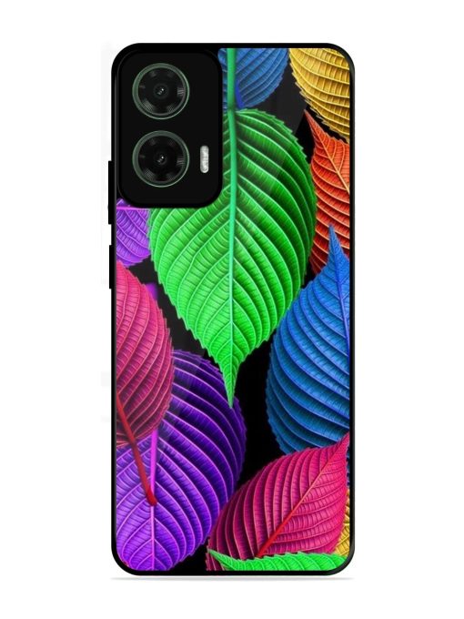 Rainbow Leaf Symphony Glossy Soft Edge Case for Motorola Moto G35 (5G)