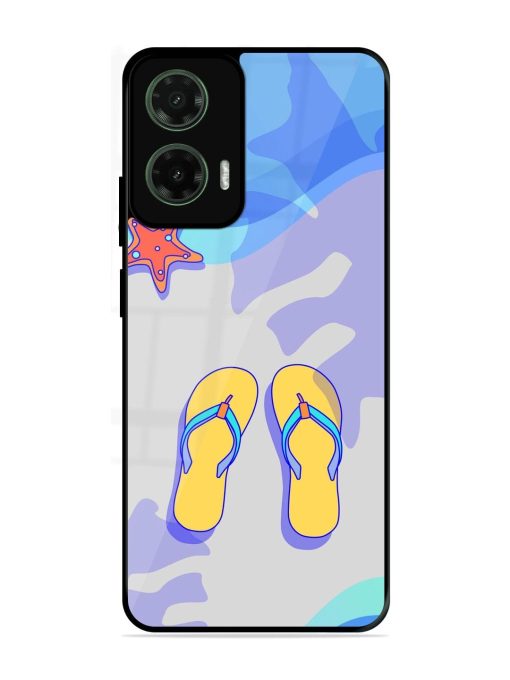 Sandy Toes And Salty Seas Glossy Soft Edge Case for Motorola Moto G35 (5G)