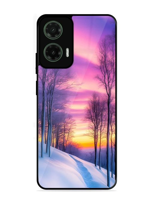 Winter'S Purple Haze Glossy Soft Edge Case for Motorola Moto G35 (5G)