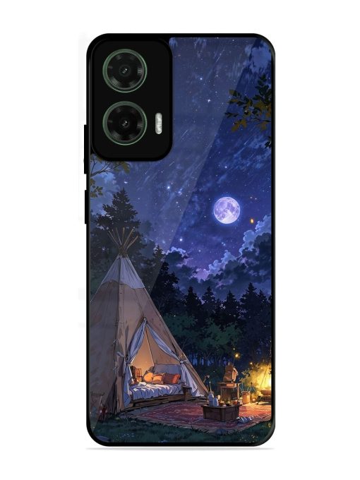 Moonlight Camping Glossy Soft Edge Case for Motorola Moto G35 (5G)