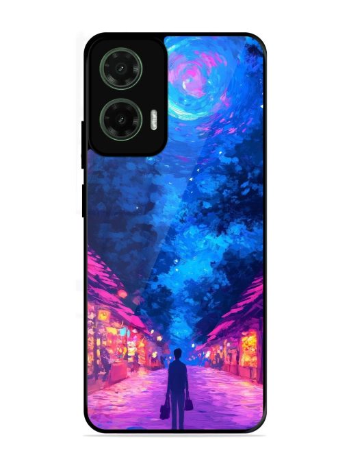 Neon Nightscape Glossy Soft Edge Case for Motorola Moto G35 (5G)