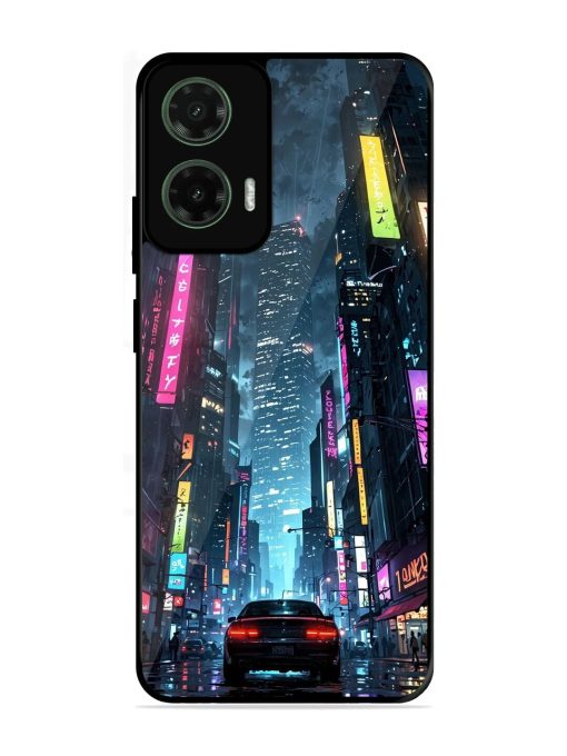 Neon Nightscape Glossy Soft Edge Case for Motorola Moto G35 (5G)