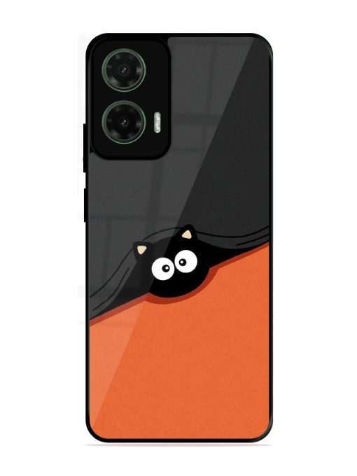 Peek-A-Boo Kitty Glossy Soft Edge Case for Motorola Moto G35 (5G)