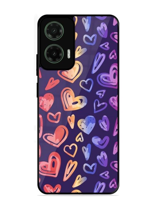 Rainbow Hearts Glossy Soft Edge Case for Motorola Moto G35 (5G)