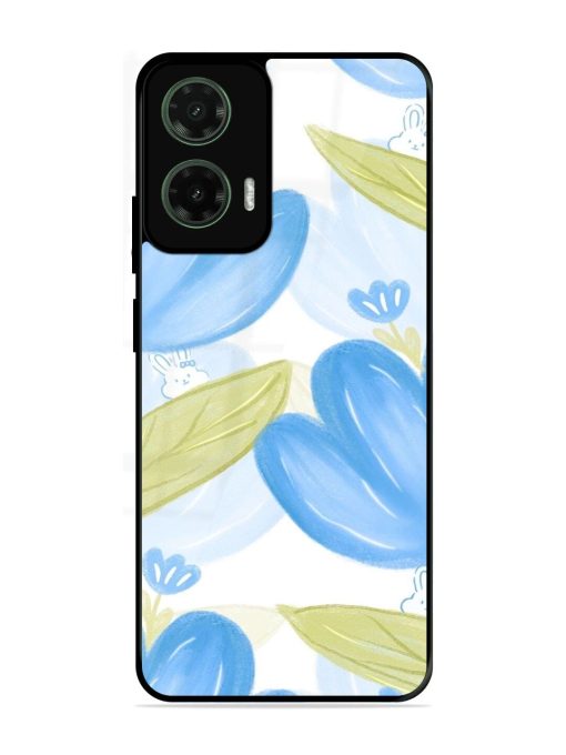 Bunny'S Blue Garden Glossy Soft Edge Case for Motorola Moto G35 (5G)