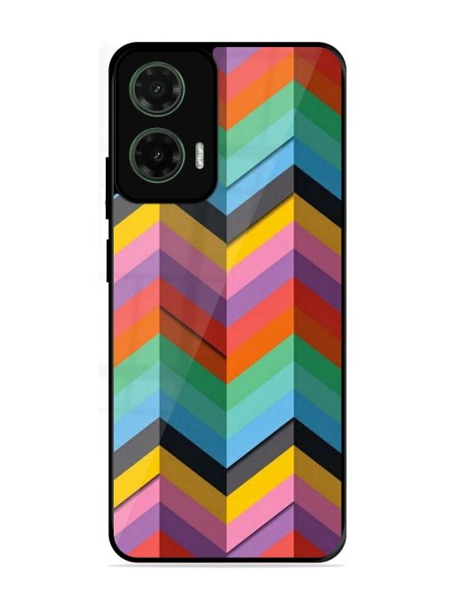 Colorful Zigzag Glossy Soft Edge Case for Motorola Moto G35 (5G)