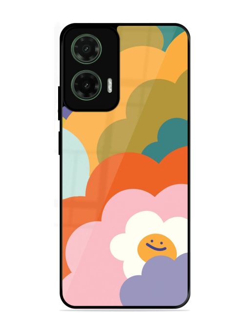 Happy Flower Power Glossy Soft Edge Case for Motorola Moto G35 (5G)