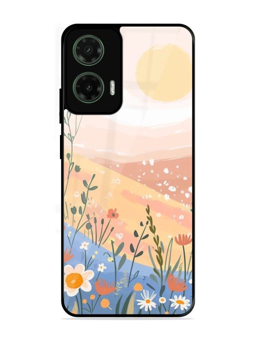Golden Hour Blooms Glossy Soft Edge Case for Motorola Moto G35 (5G)