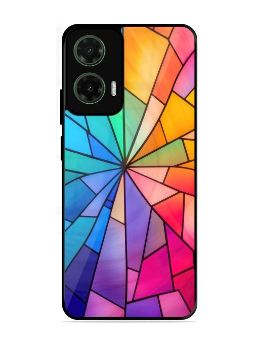 Stained Glass Kaleidoscope Of Colors Glossy Soft Edge Case for Motorola Moto G35 (5G)