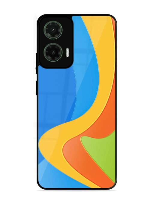 Curvy Color Cascade Glossy Soft Edge Case for Motorola Moto G35 (5G)