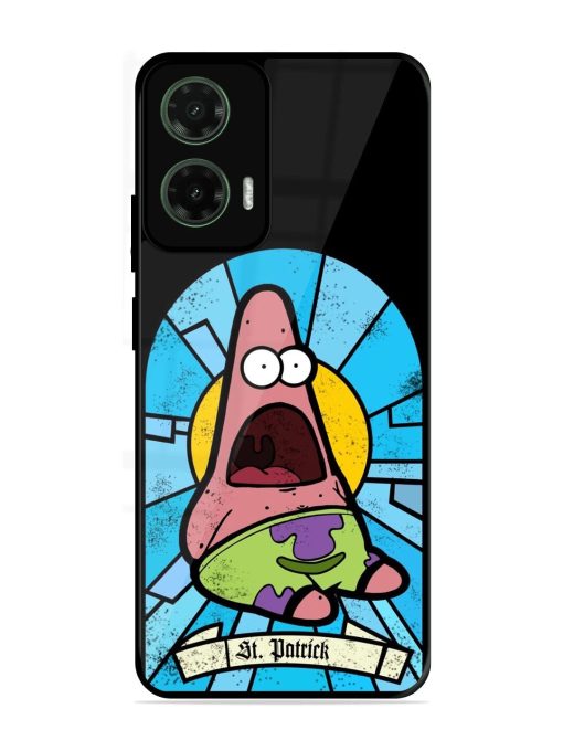 St. Patrick'S Day Stained Glass Patrick Star Glossy Soft Edge Case for Motorola Moto G35 (5G)