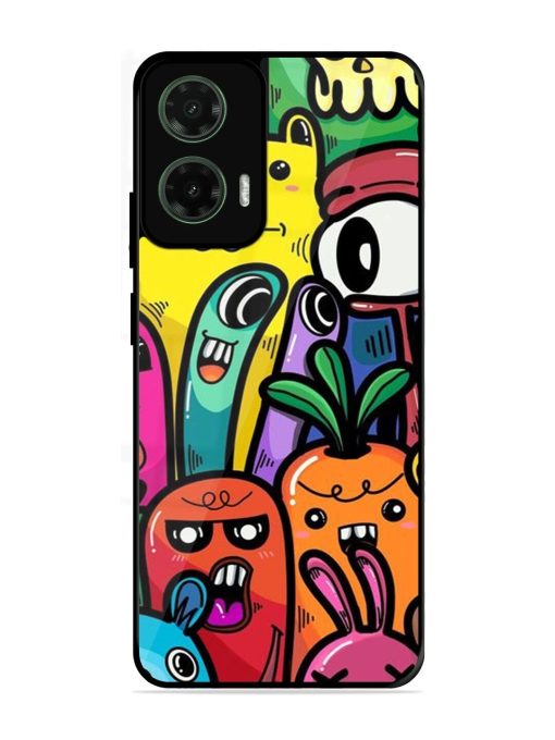 Whimsical Doodle Chaos Glossy Soft Edge Case for Motorola Moto G35 (5G)