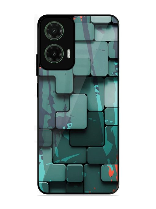 Abstract Geometric Mosaic Glossy Soft Edge Case for Motorola Moto G35 (5G)