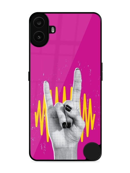 Rock Hand Glossy Soft Edge Case for Nothing CMF Phone 1