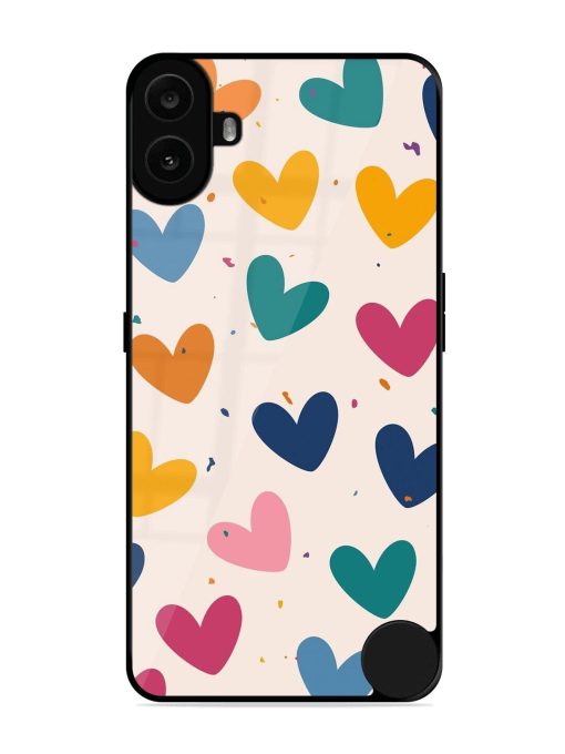 Rainbow Hearts Glossy Soft Edge Case for Nothing CMF Phone 1