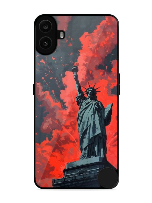 Lady Liberty'S Firework Finale Glossy Soft Edge Case for Nothing CMF Phone 1