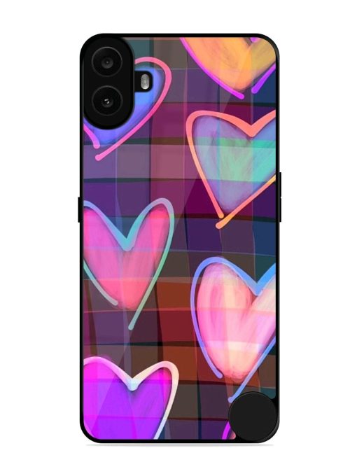 Neon Hearts Glossy Soft Edge Case for Nothing CMF Phone 1